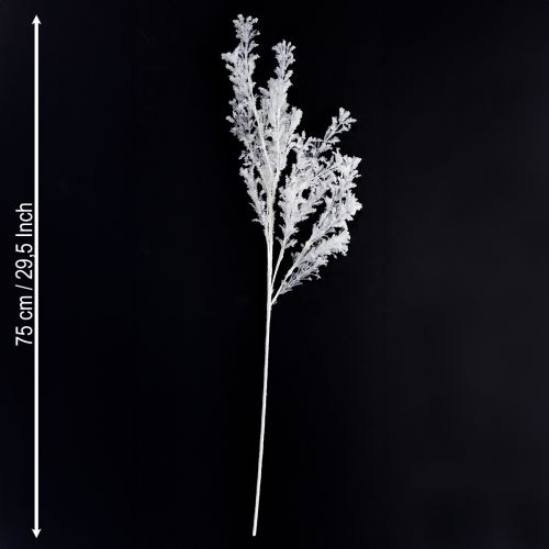 Produkt Sztuczna gałązka matowa dekoracyjna zimowa ozdoba biała 78cm 2szt