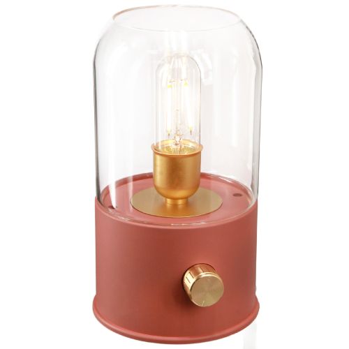 Lampa stołowa LED retro światło LED ciepły biały brązowy wys. 19,5 cm