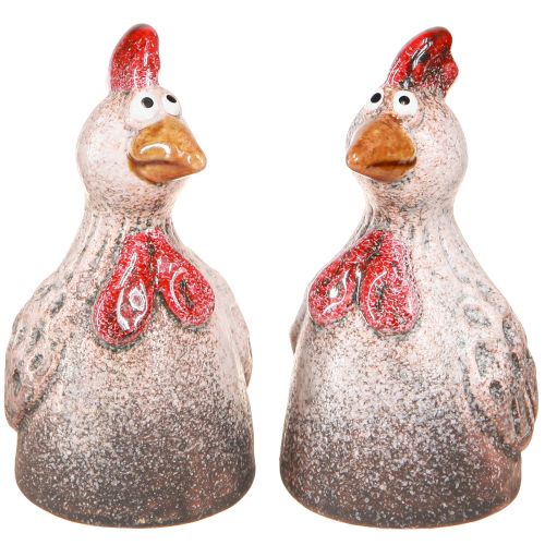 Zabawny dekoracyjny kurczak ceramiczny figurka dekoracyjna Wielkanoc 10,5cm 4 sztuki