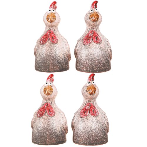 Produkt Zabawny dekoracyjny kurczak ceramiczny figurka dekoracyjna Wielkanoc 10,5cm 4 sztuki