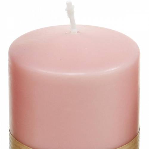 Produkt Świeca pieńkowa PURE 90/60 różowa świeca dekoracyjna trwała dekoracja z naturalnego wosku