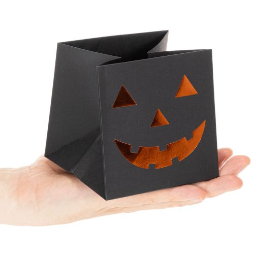 Produkt Doniczka z papierowej torby w kształcie dyni, dekoracja na Halloween, 10 cm, 6 szt.