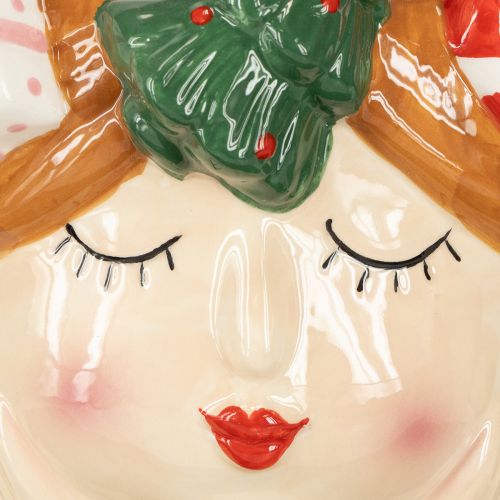 Produkt Ceramiczna doniczka dekoracyjna w kształcie dziewczynki z głową rośliny, wysokość 17 cm