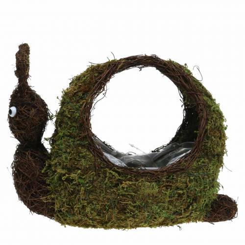 Produkt Planter Snail Moss Brown 29x13cm H23cm