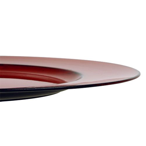 Produkt Plastikowy talerz Ø33cm czerwono-czarny