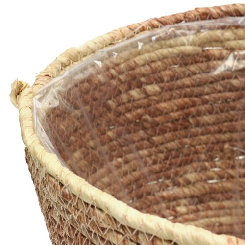 Produkt Kosz na rośliny rattan naturalny/brązowy Ø26/22/16cm 3szt