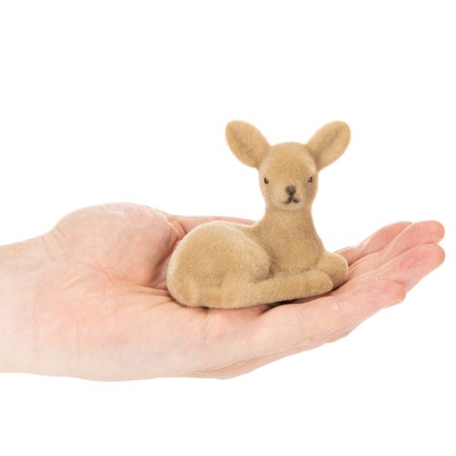 Produkt Dekoracyjna figurka leżącego jelonka do dekoracji stołu, 8 cm, 6 szt.