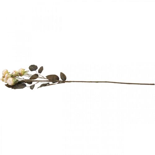 Produkt Sztuczne róże zwiędłe Drylook 9 płatków krem 69cm