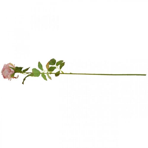 Produkt Deco rose pink, dekoracja kwiatowa, sztuczna róża dł.74cm Ø7cm