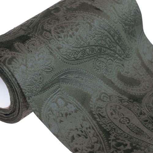 Produkt Bieżnik aksamitny w kolorze zielonym Paisley 150mm 3m