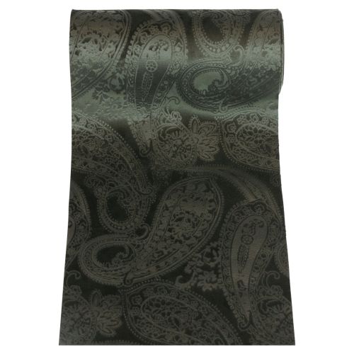 Produkt Bieżnik aksamitny w kolorze zielonym Paisley 150mm 3m