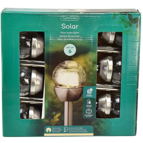 Produkt Solarny słupek ogrodowy lampy solarne balkon Ø6cm W36cm 6 szt