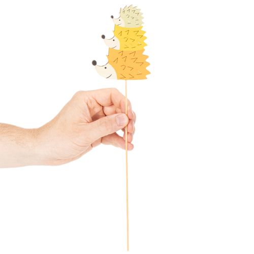 Produkt Dekoracyjne paliki ogrodowe – Kolorowa rodzina jeży – 34 cm, 12 sztuk