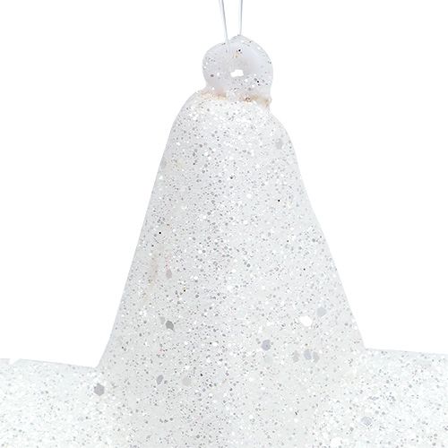 Produkt Gwiazda biała z brokatem 11,5cm