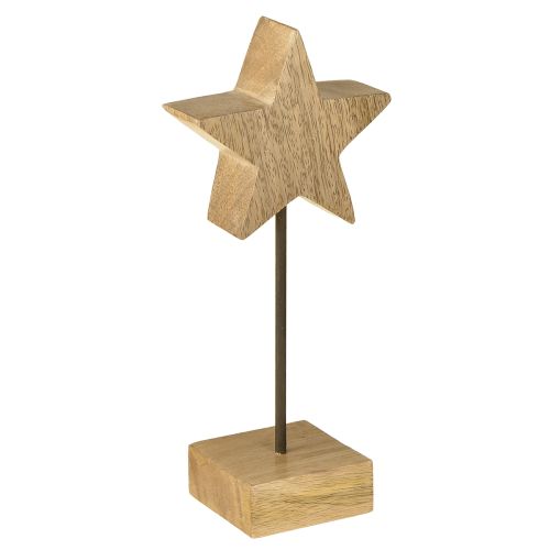 Produkt Gwiazda drewniana naturalna drewniana stojąca H23cm 2 szt.