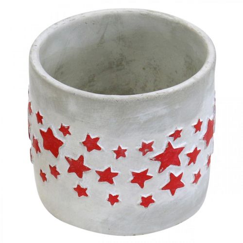 Produkt Doniczka z Gwiazdami, Ceramiczna Deco Concrete Look, Świąteczna doniczka Ø12,5cm H11cm 3szt.