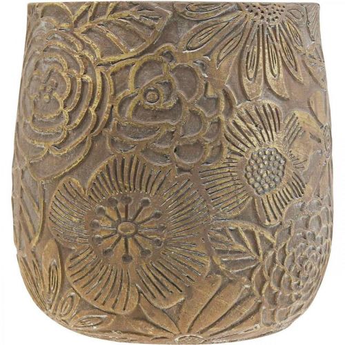 Produkt Doniczka ceramiczna w złote kwiatki Ø21cm W22,5cm