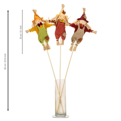 Produkt Dekoracyjna figurka stracha na wróble na patyku do majsterkowania i roślin, 60 cm