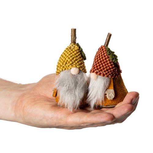 Produkt Zestaw figurek krasnala z czapką dzianinową i żołędziem, 10 cm, 6 sztuk