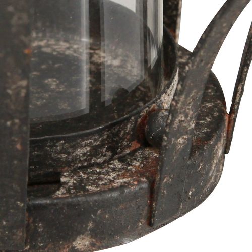 Produkt Latarnia korona brązowa rdza ze szkłem świecy Ø14cm W18cm