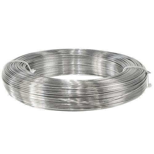 Drut rzemieślniczy srebrny drut aluminiowy ozdobny Ø1,5mm 1000g