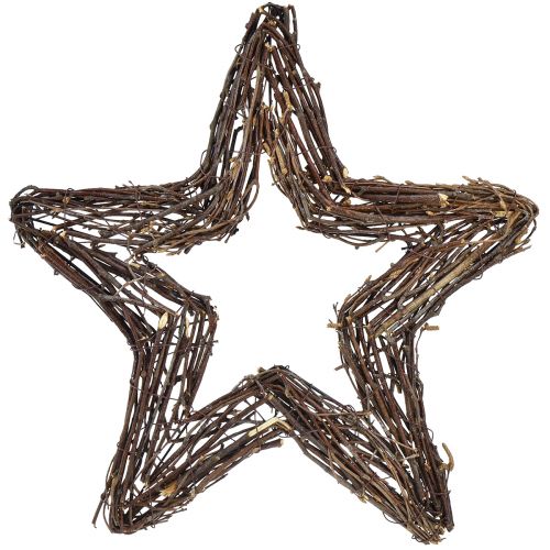Gwiazdki dekoracyjne do zawieszenia dekoracji ściennej wierzba natura 40cm 2szt