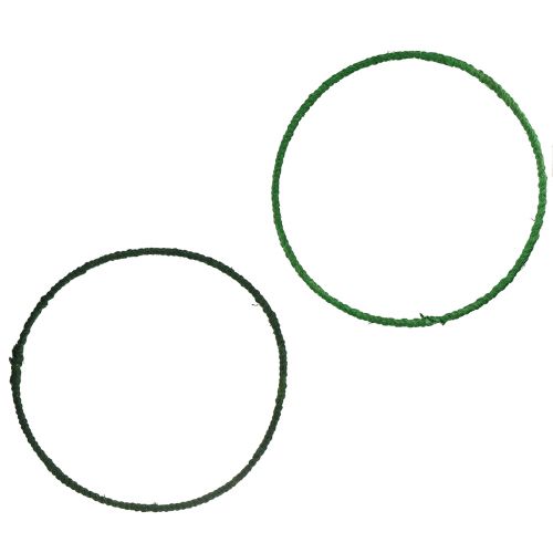 Ozdobny pierścień jutowy pętelka zielony ciemnozielony Ø30cm 4szt