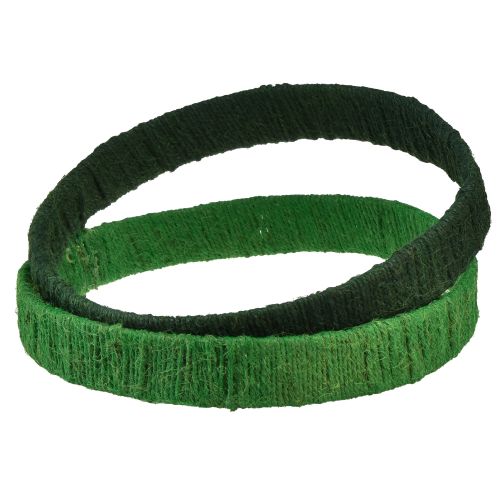 Produkt Pierścionek dekoracyjny jutowy pętelka zielony ciemnozielony 4cm Ø30cm 2szt