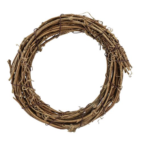 Ozdobny pierścień mini wieniec z winorośli naturalny Ø15cm 6szt