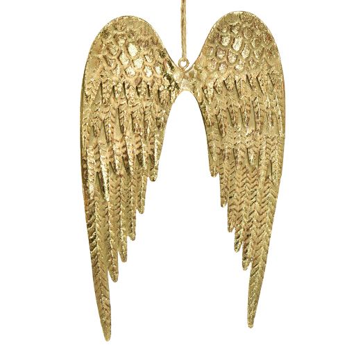 Skrzydła anioła do zawieszania skrzydeł metalowych złote 12×19cm 2szt