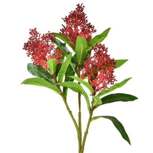 Kwiaty sztuczne czerwone Skimmia japonica Skimmie 45cm 2szt