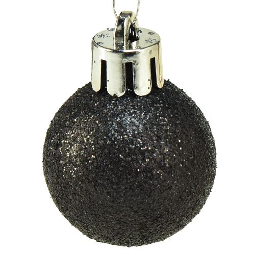 Produkt Mini Tree Balls Czarne, nietłukące tworzywo sztuczne Ø3cm 14szt