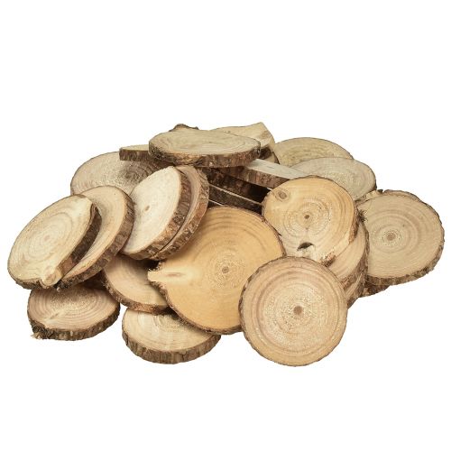Mini drewniane krążki ozdobne krążki drzewne naturalne Ø3-6cm 600g