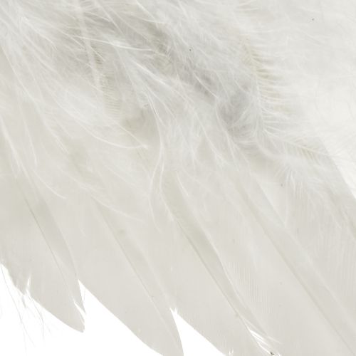 Produkt Romantyczne skrzydła anioła z białych piór – dekoracja świąteczna do zawieszenia 20×12cm 6 sztuk