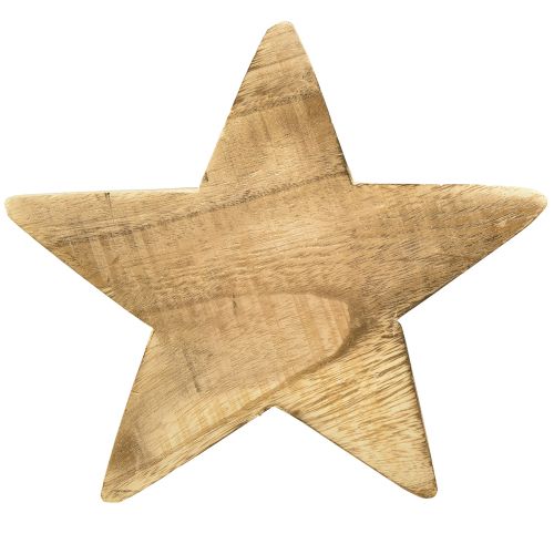 Produkt Rustykalna gwiazda dekoracyjna z drewna paulowni - wygląd naturalnego drewna, 25x8 cm - wszechstronna dekoracja pokoju