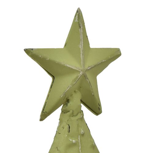 Produkt Choinka metalowa gwiazda z drewna srebrno-zielona wys. 46,5 cm