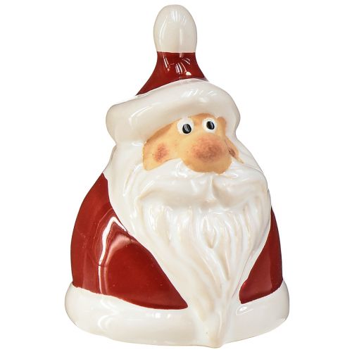Ceramiczna figurka Świętego Mikołaja, czerwono-biała, 6,4 cm - zestaw 6 sztuk, świąteczna dekoracja świąteczna