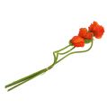 Floristik24 Maki sztuczne kwiaty sztuczne pomarańczowe 58cm–74cm 3szt