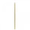 Floristik24 Świece rustykalne, wysokie świece w sztyfcie, jednobarwne białe 350/28mm 4 sztuki