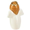 Floristik24 Urocze ceramiczne aniołki ze złotymi akcentami, 6 sztuk - białe, 7 cm - pomysł na prezent i kochająca dekoracja