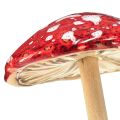 Floristik24 Muchomory na patyku czerwone 5,5cm zestaw 6 szt. - grzyby jesienne dekoracyjne do ogrodu i domu