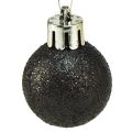 Floristik24 Mini Tree Balls Czarne, nietłukące tworzywo sztuczne Ø3cm 14szt