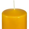 Floristik24 Świeca okrągła PURE żółte miodowe świece Wenzel 130/60mm