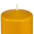 Floristik24 Świeca okrągła PURE żółte miodowe świece Wenzel 130/70mm