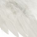 Floristik24 Romantyczne skrzydła anioła z białych piór – dekoracja świąteczna do zawieszenia 20×12cm 6 sztuk