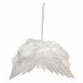 Floristik24 Romantyczne skrzydła anioła z białych piór – dekoracja świąteczna do zawieszenia 20×12cm 6 sztuk