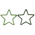Floristik24 Gwiazdki jutowe do dekoracji świątecznej poinsecje zielone 15cm 8szt