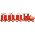 Floristik24 Drewniany pociąg z pudełkami na prezenty, czerwony i biały, zestaw 2 szt., 18x3x4,5 cm - dekoracja świąteczna